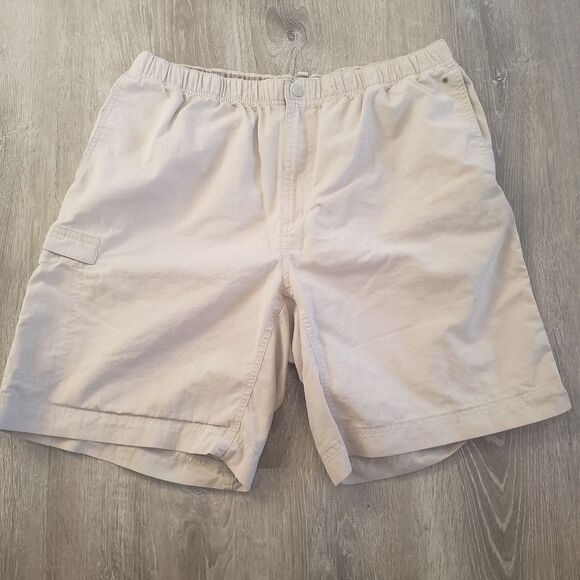 Columbia Sportswear Cargo Shorts Mens XL 32" Khaki Tan Outdoor Hiking Pockets - Picture 1 of 11